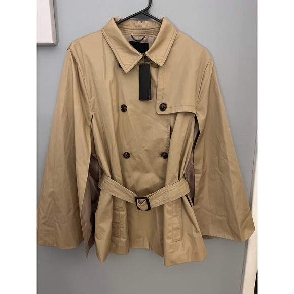 Banana Republic NWT Water Resistant Cape Style Trench Coat XL - Picture 1 of 7
